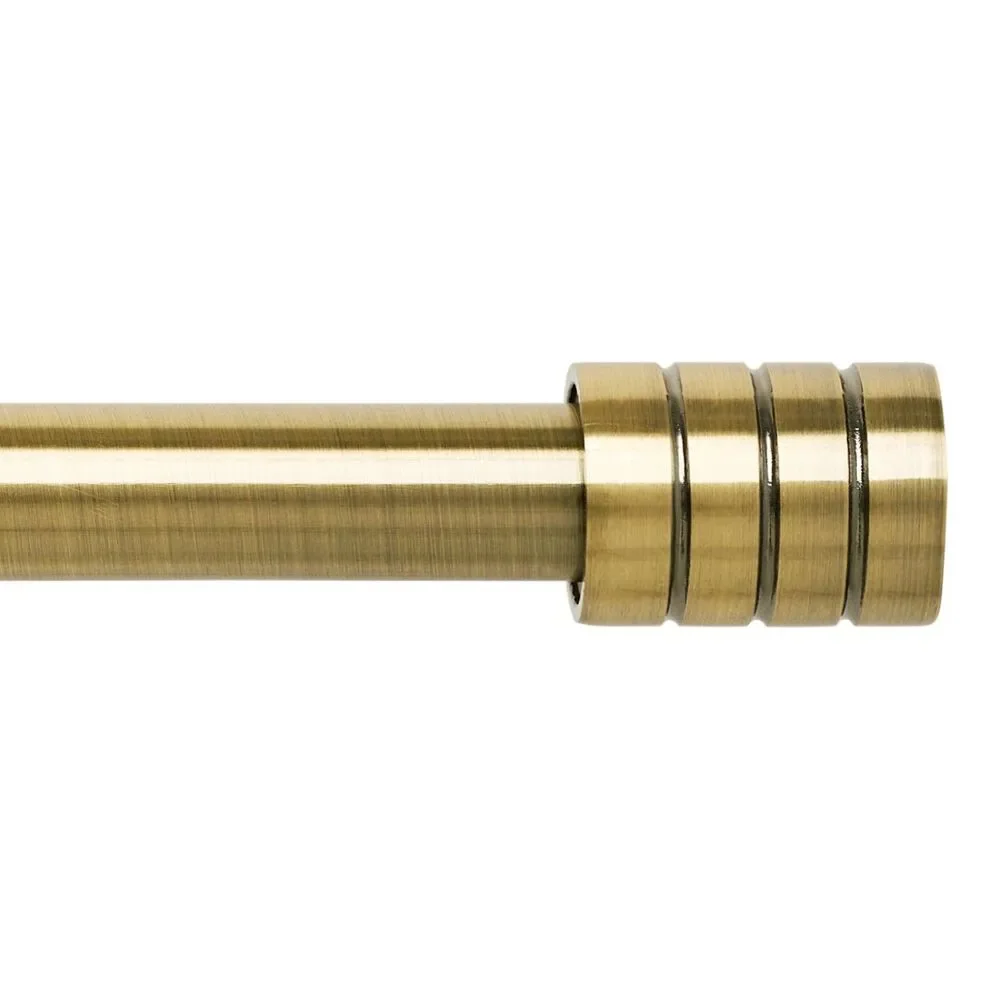 Antique Brass Curtain Rods for Windows 30 to 52 Inch, 3/4